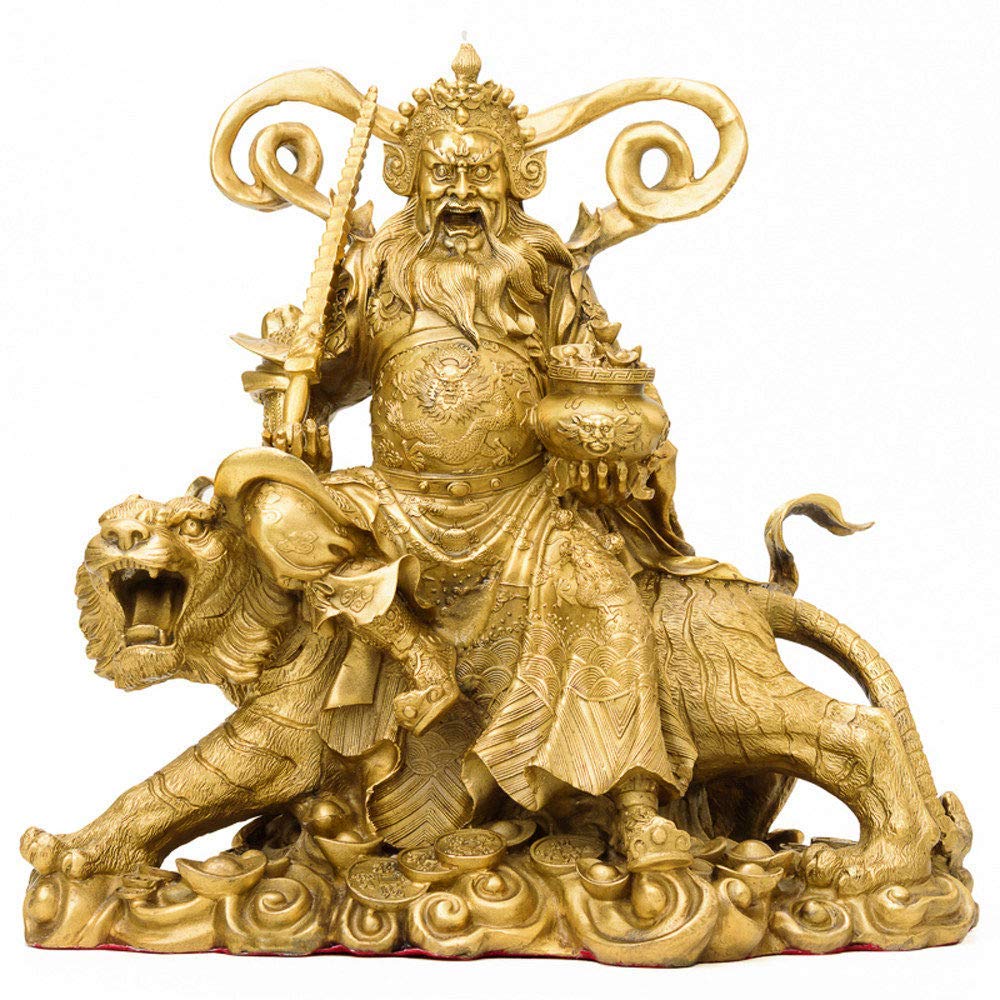 Amazon.co.jp: Fortuna Zhao Gongming-仏像、真鍮の像、現代の純銅の